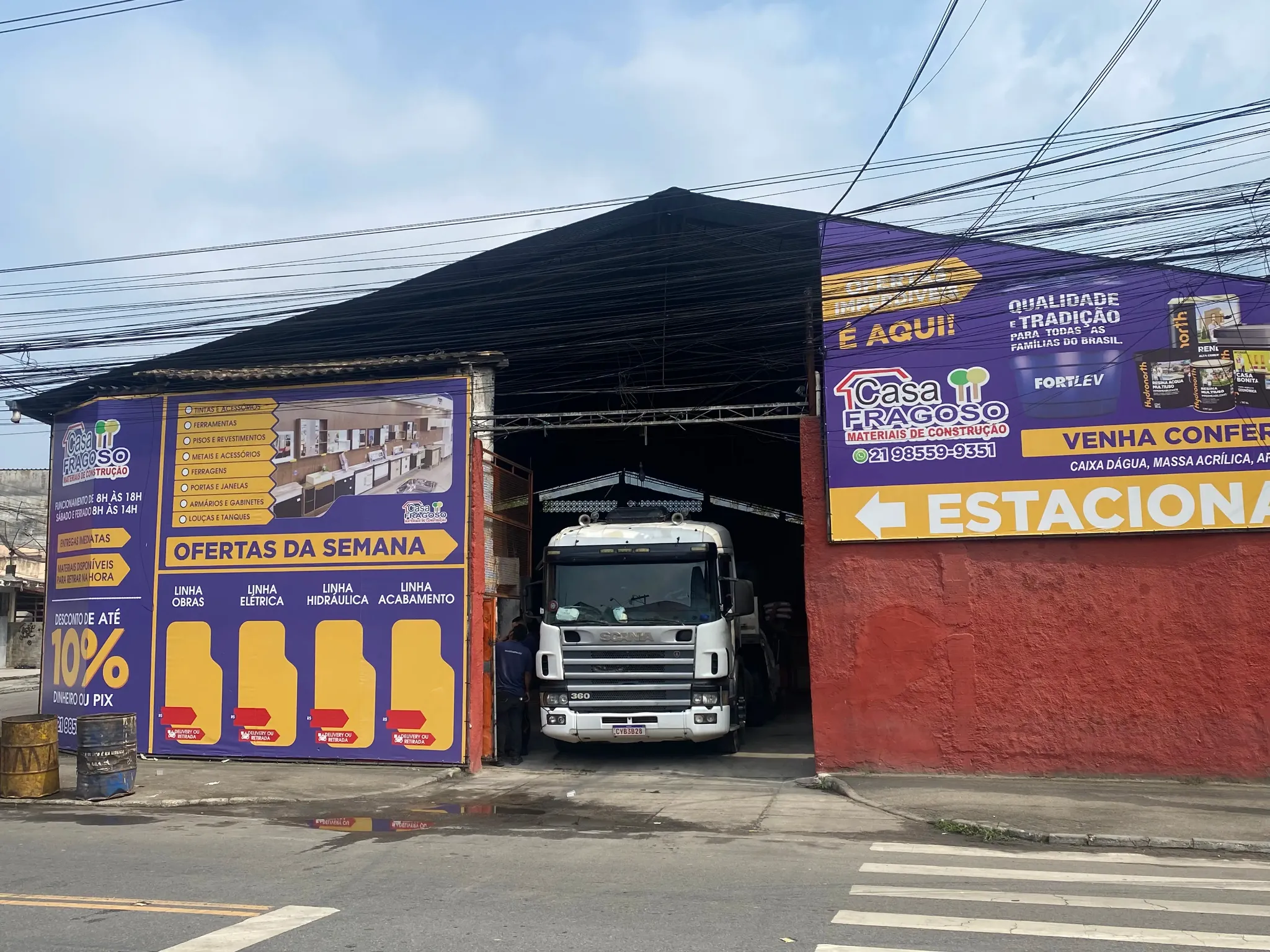 Área de entrega e retirada da Casa Fragoso